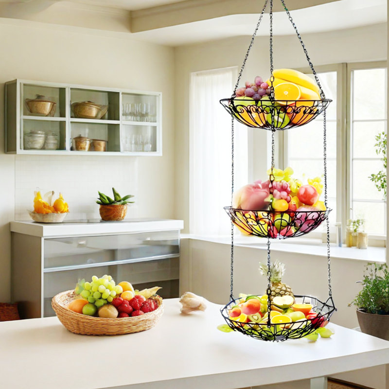 ClassicLiving Metal Hanging Fruit Basket