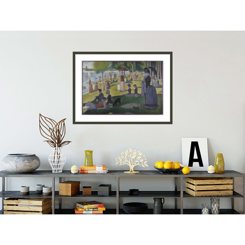 Un dimanche sur la Grande Jatte - 1884 par Georges Seurat - Estampe numérique encadrée, H 30,13 po x l 41,5 po