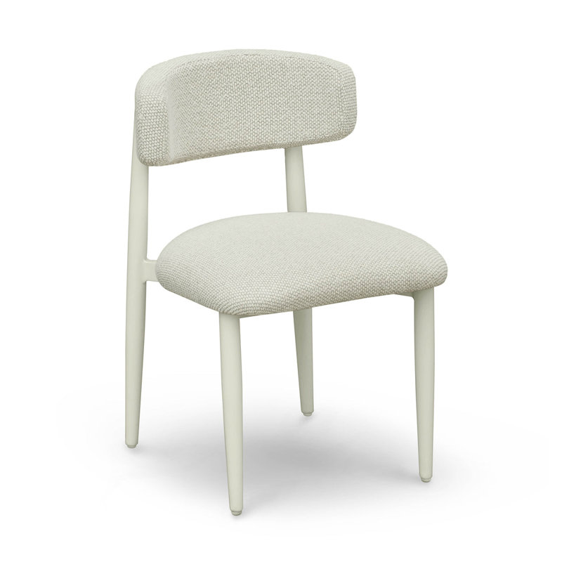 Chaise d'appoint pour l'extérieur texturée crème, Crème, crème