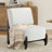 Modern Accent Chair With Solid Wood Base-2018834836