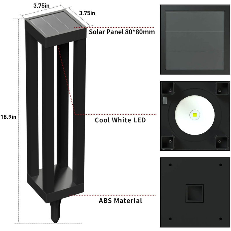 Lampe sur pied d'extérieur 18,9 po