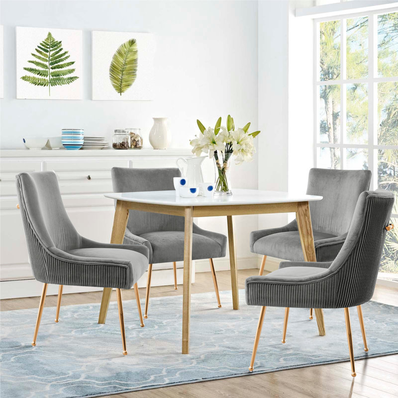 Aizhan Upholstered Side Chair, Grey