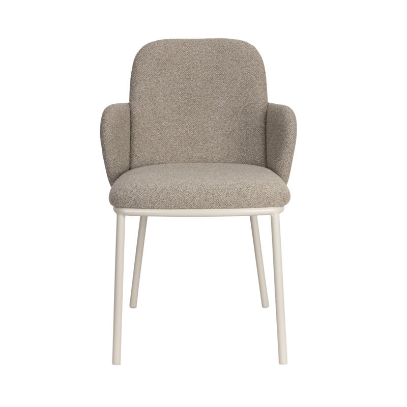 Jerrico Upholstered Arm Chair, Brown Beige