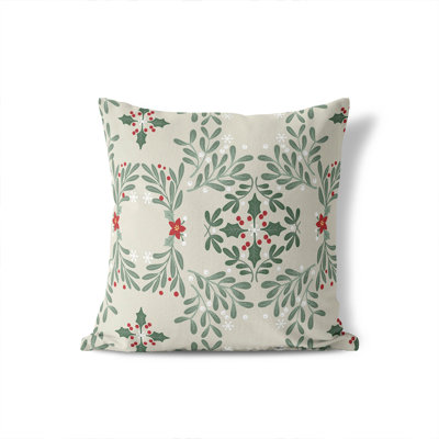 Winter Mistletoe Seasonal Indoor Throw Pillow