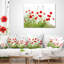 Poppies on White Background - Floral Poppies Pillow-29892318-29892322