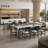 Modern Style 5-Piece Dining Table Set with Rectangular Faux Marble Top Dining Table and 4 Velvet Upholstered Dining Chairs, 4-Person Dining Set with Under-Table Storageerson Dining Set with Under-Table Storage-2009480902