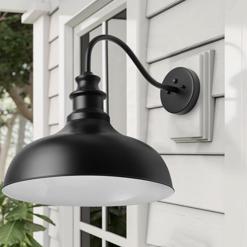 Black Iron 20.47'' Dimmable Outdoor Wall Light