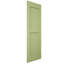 Volets extérieurs Americraft à deux panneaux plats égaux en bois véritable (par paire), avec capuchons de volets en aluminium, vert mousse, 15 po L x 80 po H