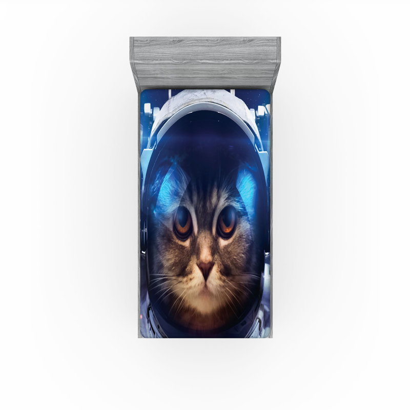 Multicolore Felline Astronaut, Drap-housse simple TG