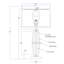 Lampe de table Maci 29 po, verre décoratif craquelé transparent, abat-jour tambour blanc