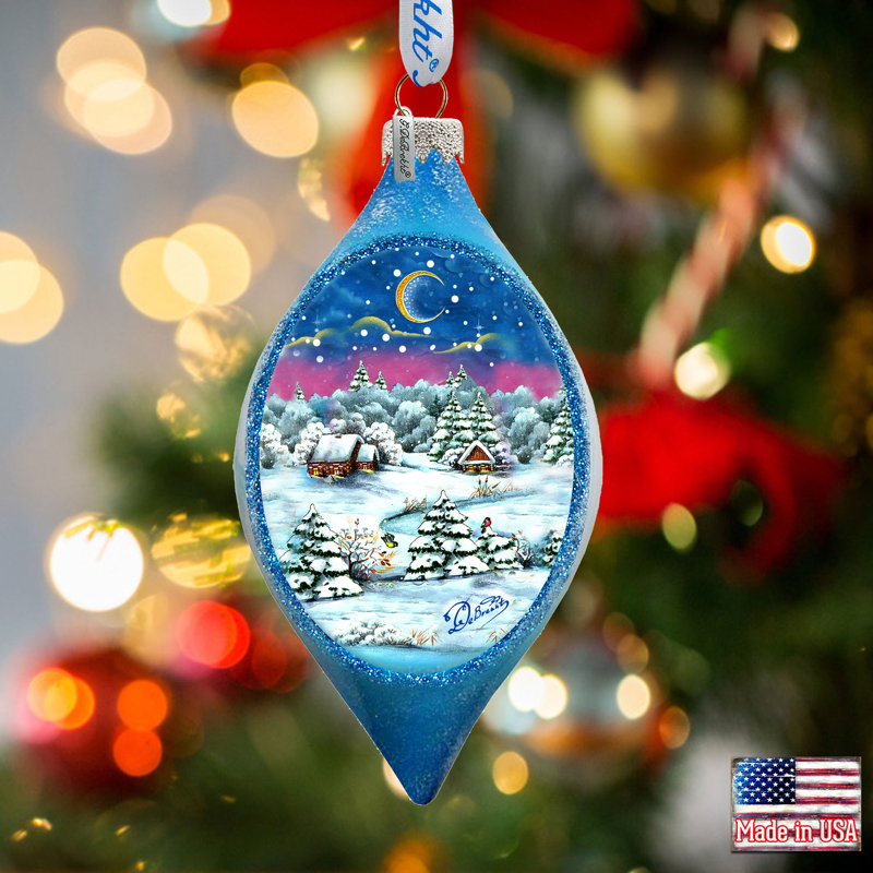 3.5'' Glass Hanging Figurine Ornament