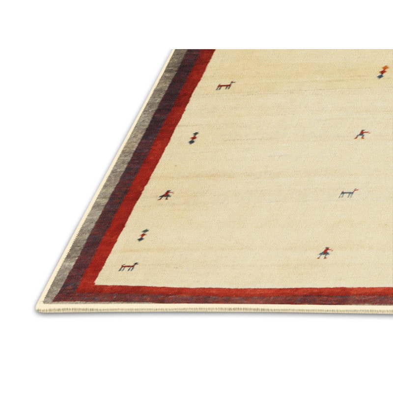 Tapis contemporain brun / beige, Rectangle 5 pi x 8 pi