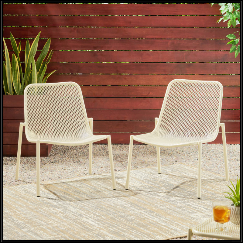 Chaise empilable confortable pour des moments de détente estivaux, Blanc mat