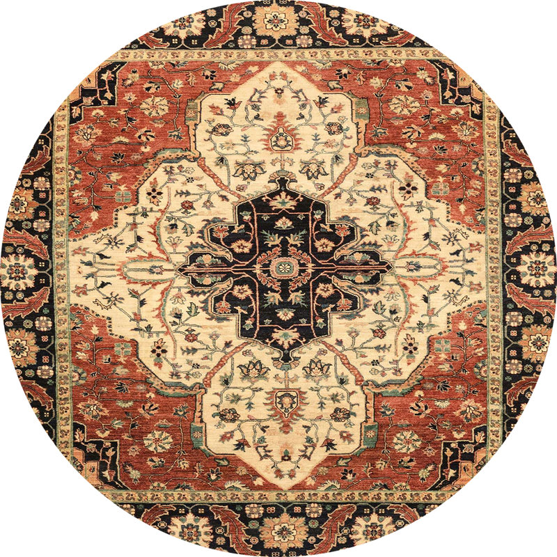 Tapis abstrait moderne 3085, Rond 7 pi