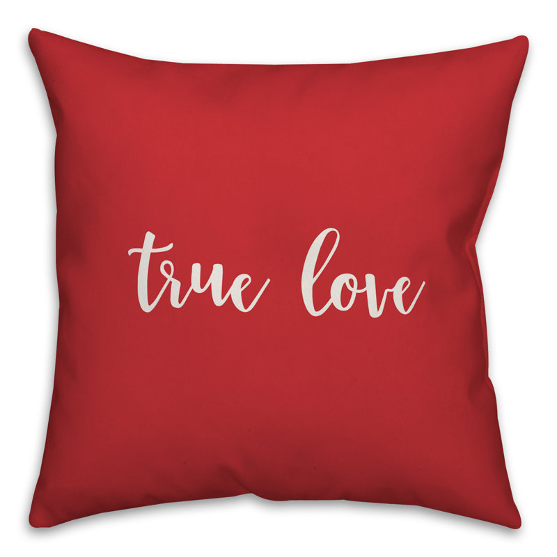  Coussin True Love, Rouge / blanc, Housse de coussin