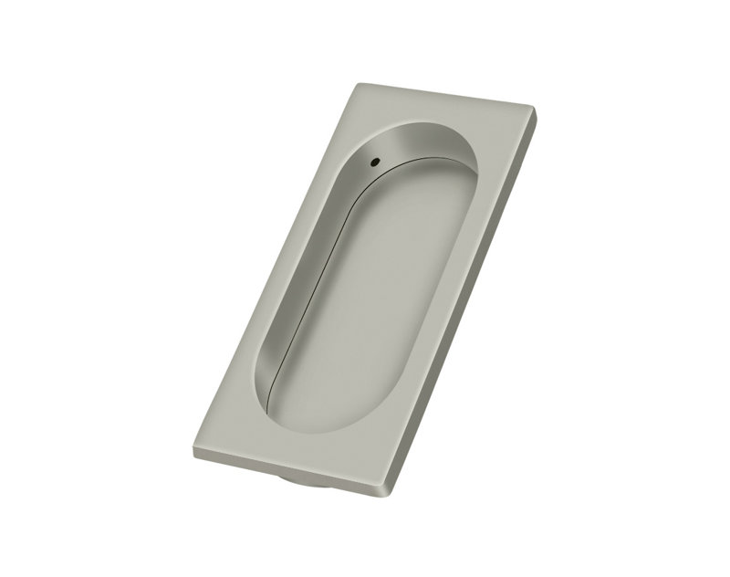 Deltana FP4134U15 Flush Pull, Large, 3-7/8" x 1-5/8" x 3/8" in Brushed Nickel, Brushed Nickel