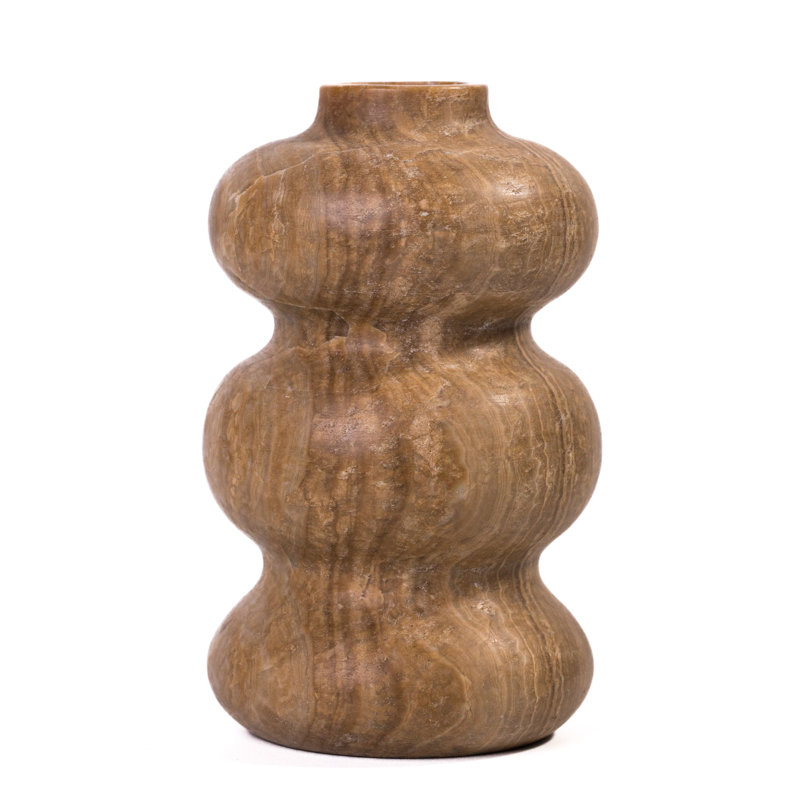 Vase en marbre onyx foncé