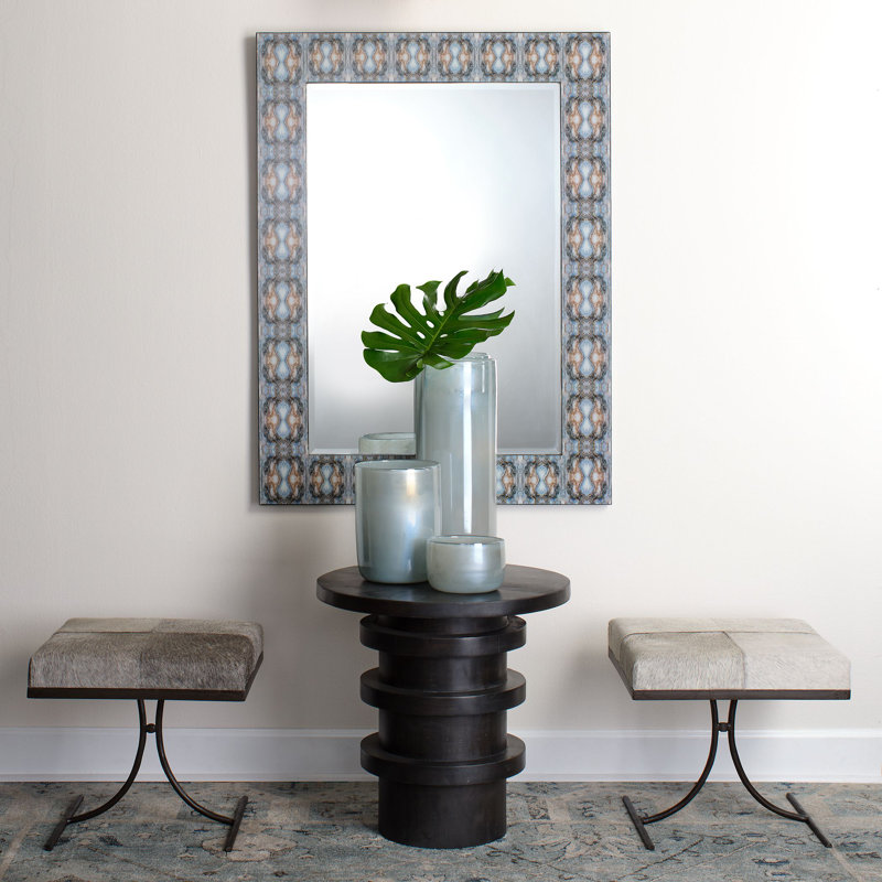 Revolve Solid Wood End Table, Charcoal