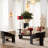 Bench Valmont Creststone Beige Ebony Finish