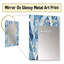 Windy blanc et bleu arbre beauté III - miroir mural décoratif arbre, miroir moderne, art imprimé en métal-849361418