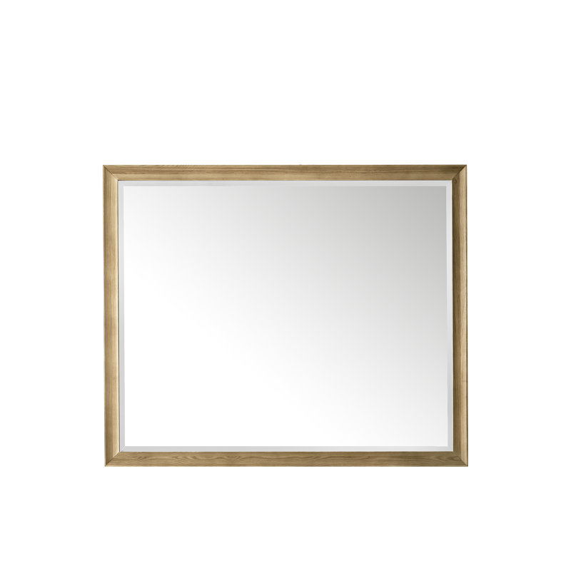 Glenbrooke Solid Wood Wall Mirror, Light Natural Oak, 40" x 48"