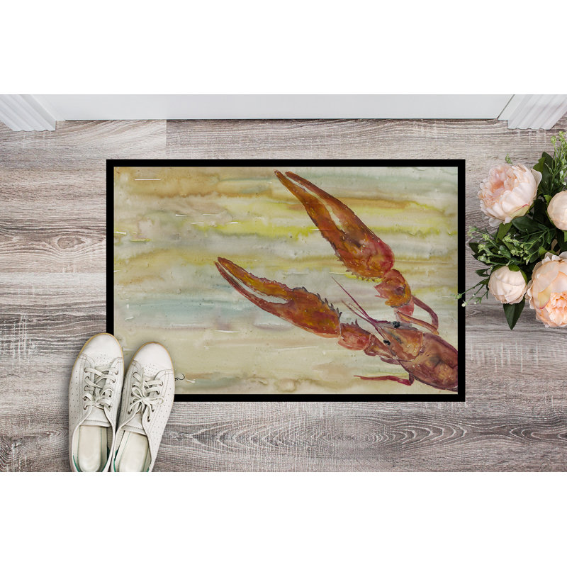 Tapis d’extérieur antidérapant intérieur/extérieur antidérapant crawfish Cale, Rectangle 1 pi 5 po x 2 pi 2 po