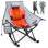 Chaise de camping berçante chauffée, 3 sièges de camping pliables surdimensionnés et réglables