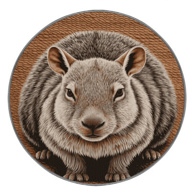 Washable Rock Hyrax Wildlife Area Rug