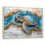 «Conin Turtle On Beach Landscape Collage», art mural tortue pour le salon-1479136667-1452136790-1479136666