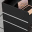120cm Reception Desk with 5 Lockable Drawers, Bookcase and Cable Management-1764699196