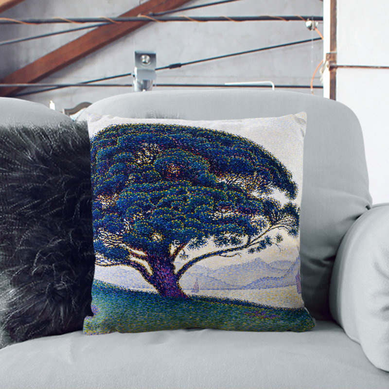 The Bonaventure Pine Scatter Cushion, 40cm H x 40cm W x 15cm D, Black
