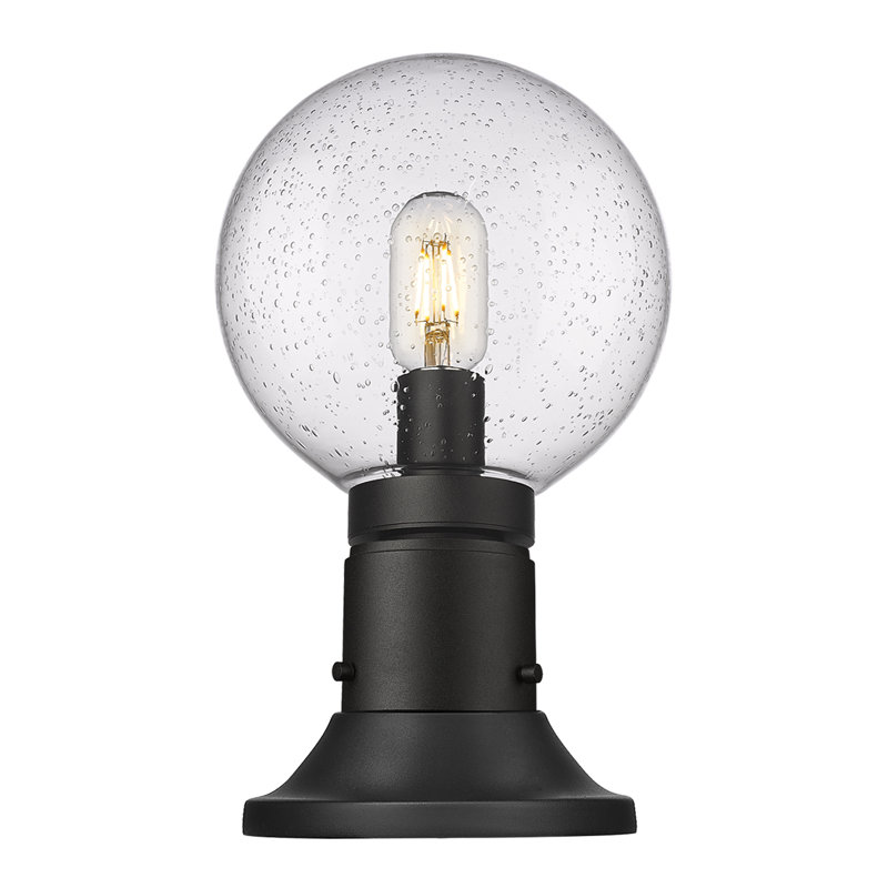 Plafonnier noir 1 lumière H 13,5 po, Bullé