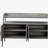 Grey oak and black 4-door TV cabinet
