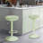 Green Set Of 2 Dining Chair,modern Swivel Round Bar Stools,backless