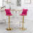 Nakyra Swivel Upholstered Adjustable Height Counter Stool with Metal Frame-1966517523
