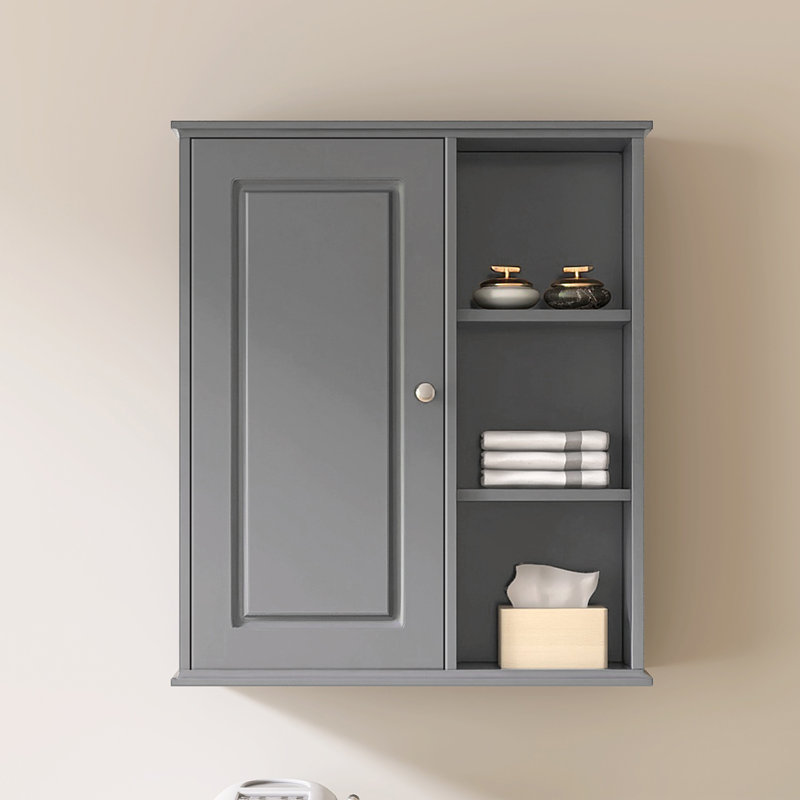 Armoire à pharmacie murale 24 po Red Barrel Studio®, Gris