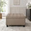 Pouf de rangement carré avec garnitures cloutées-2138305031