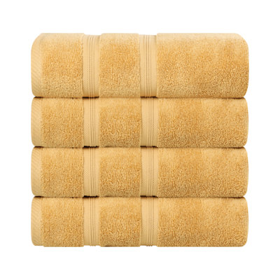4-Piece Zero-Twist Cotton Towel Set