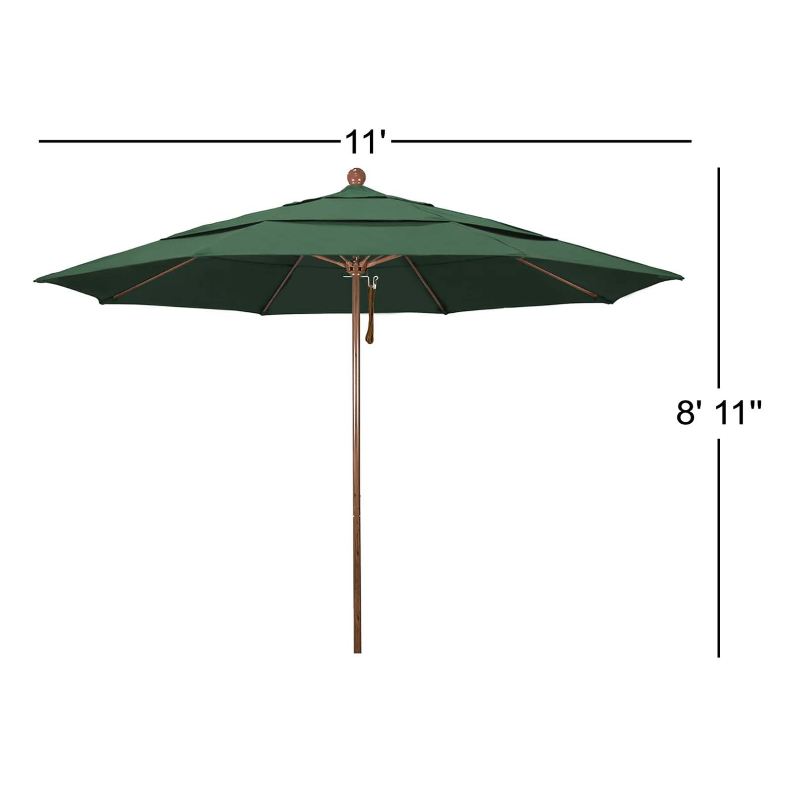 Ambroise 11' Umbrella, Hunter Green Performance