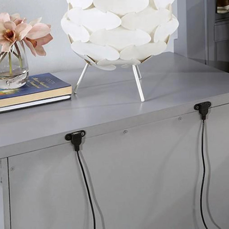 Table de chevet 3 boutons, Grey