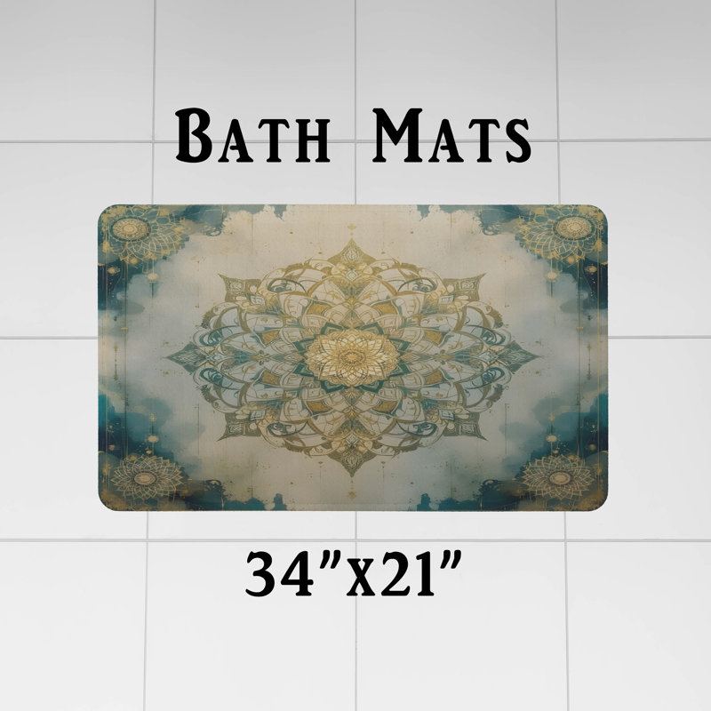 Rideau de douche avec tapis de bain, H 72 po x l 70 po
