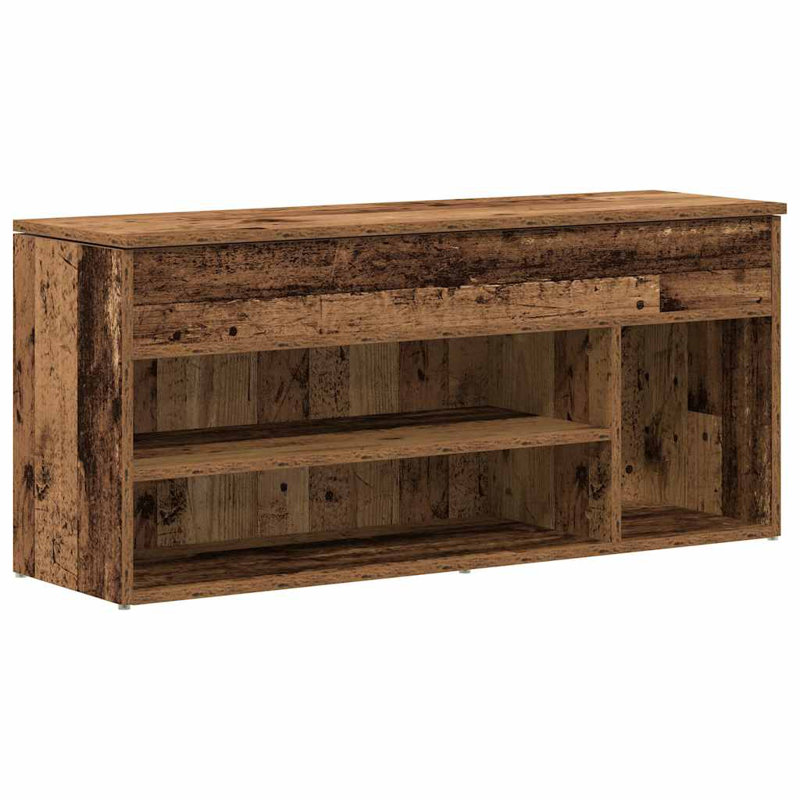 Shoe Bench 102X30.5X45 Cm Engineered Wood, Old Wood