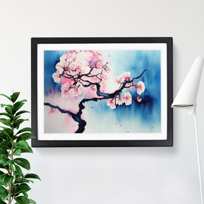Cherry Blossom Watercolour Flowers Vol.2 - Framed Print