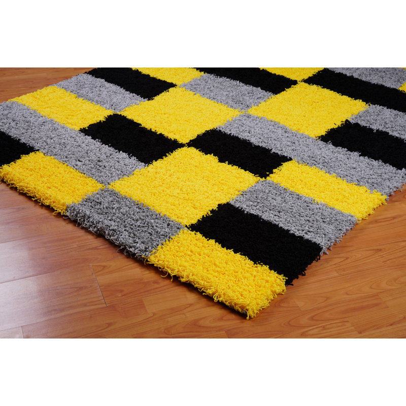 Margot Geometric Shag Area Rug, Rectangle 60 x 110cm