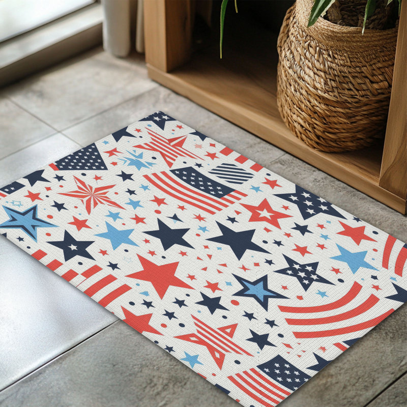 Tapis tressé National Stars & Lines, Rectangulaire 3 pi x 5 pi