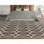 Geometric Area Rug in Dark Gray