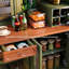 Buffet d'angle intégré au mur