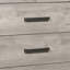 Commode de chambre à coucher bicolore à finition grise 1 pièce avec 5 tiroirs de rangement