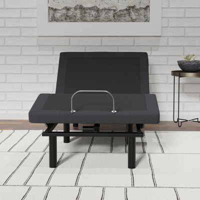 Base en métal simple TG réglable avec massages de la tête et des pieds, gris foncé Zero Glide Tech avec masseurs de la tête et des pieds