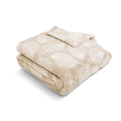 Jeté en fausse fourrure HGTV Super Luxe Manchester Nomadic Desert 50 x 70 pouces